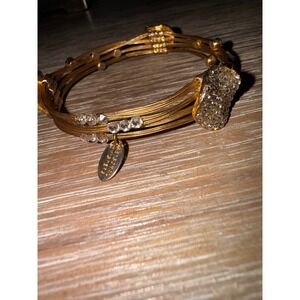 Seasonal Whispers Gold Bangle Bracelet Crystal Embellished Jewelry Stacking‎
